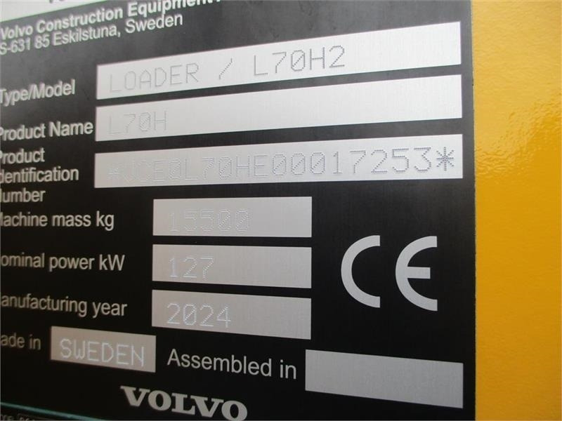 Volvo L 70 H H2 BEMÆRK MED GARANTI FRA VOLVO FREM TIL DE - Radlader: das Bild 2 Volvo L 70 H H2 BEMÆRK MED GARANTI FRA VOLVO FREM TIL DE - Radlader: das Bild 2