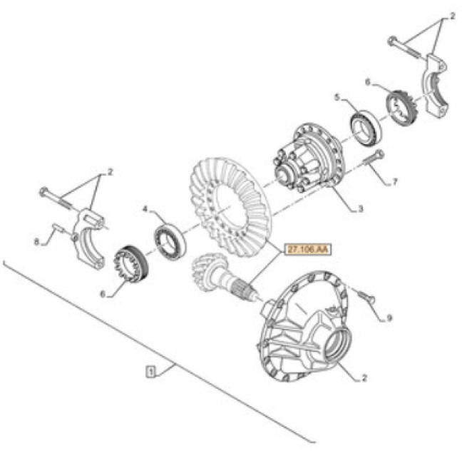 Case 87731590 - Differenzial Getriebe für Landmaschine: das Bild 1 Case 87731590 - Differenzial Getriebe für Landmaschine: das Bild 1