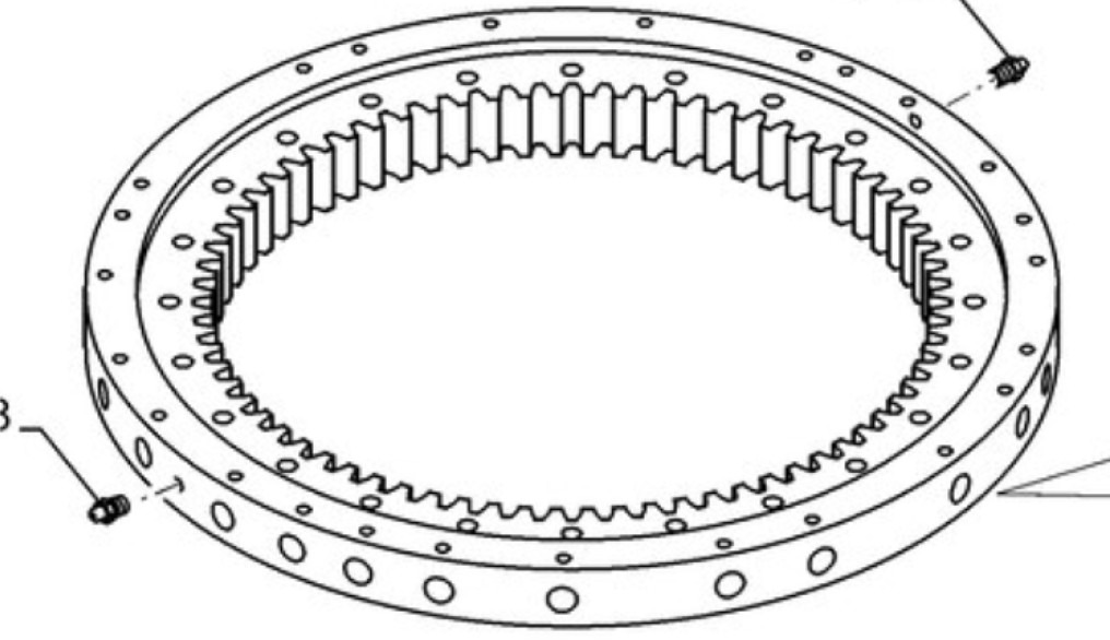 Case KAB10010 - KAB0731 - Drehkranz für Baumaschine: das Bild 1 Case KAB10010 - KAB0731 - Drehkranz für Baumaschine: das Bild 1