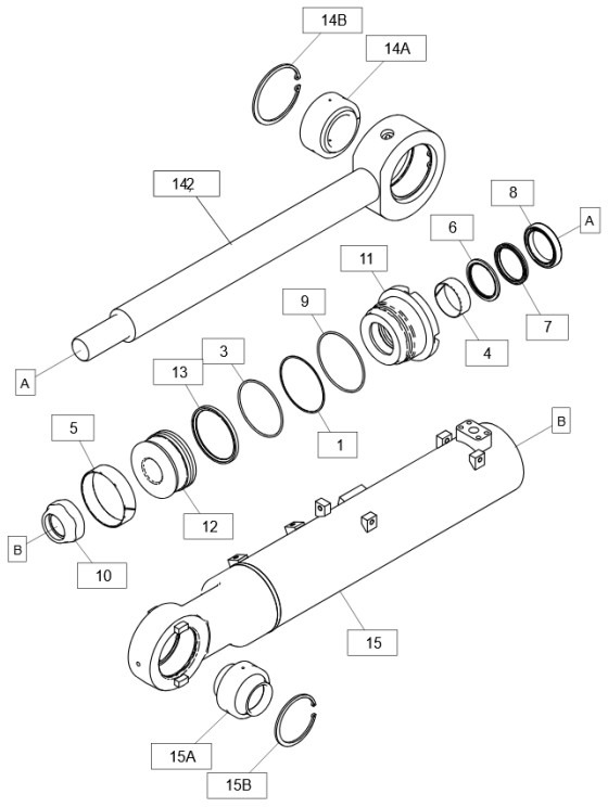 Caterpillar 5558737 - Hydraulikzylinder für Baumaschine: das Bild 1 Caterpillar 5558737 - Hydraulikzylinder für Baumaschine: das Bild 1