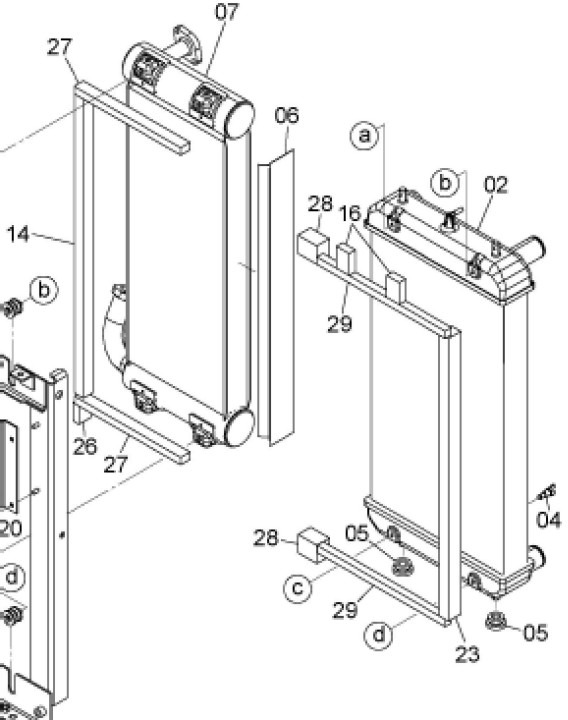 Hitachi YA00009861 - YA00043285 - Kühler für Baumaschine: das Bild 1 Hitachi YA00009861 - YA00043285 - Kühler für Baumaschine: das Bild 1