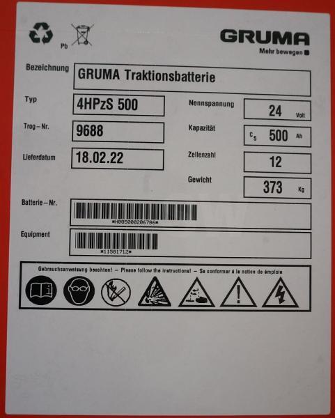 GRUMA 24 Volt 4 PzS 500 Ah - Batterie: das Bild 5 GRUMA 24 Volt 4 PzS 500 Ah - Batterie: das Bild 5