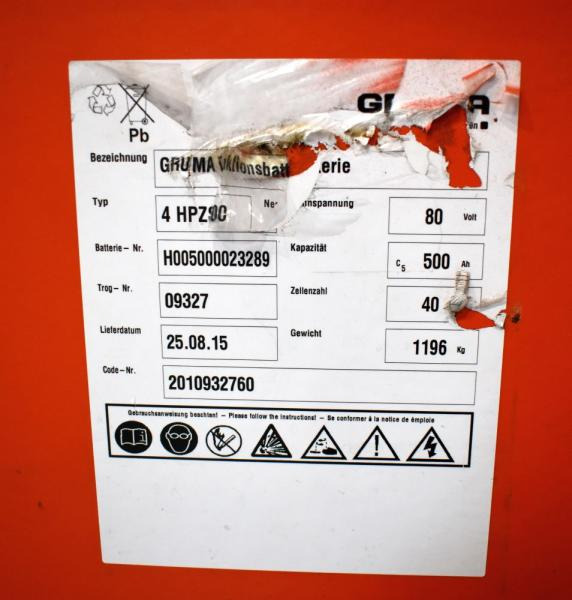 HOPPECKE 80 Volt 4 PzS 500 Ah - Batterie: das Bild 5 HOPPECKE 80 Volt 4 PzS 500 Ah - Batterie: das Bild 5