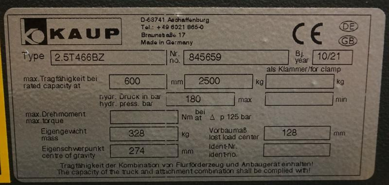 KAUP 2,5T466BZ - Gabel: das Bild 4 KAUP 2,5T466BZ - Gabel: das Bild 4
