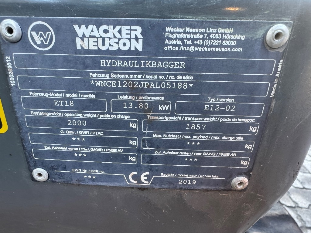 Wacker Neuson ET 18 - Minibagger: das Bild 5 Wacker Neuson ET 18 - Minibagger: das Bild 5