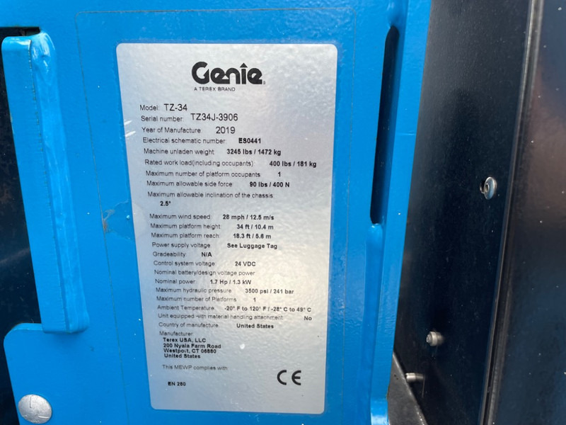 Genie TZ 34/20 - Anhänger-Arbeitsbühne: das Bild 3 Genie TZ 34/20 - Anhänger-Arbeitsbühne: das Bild 3