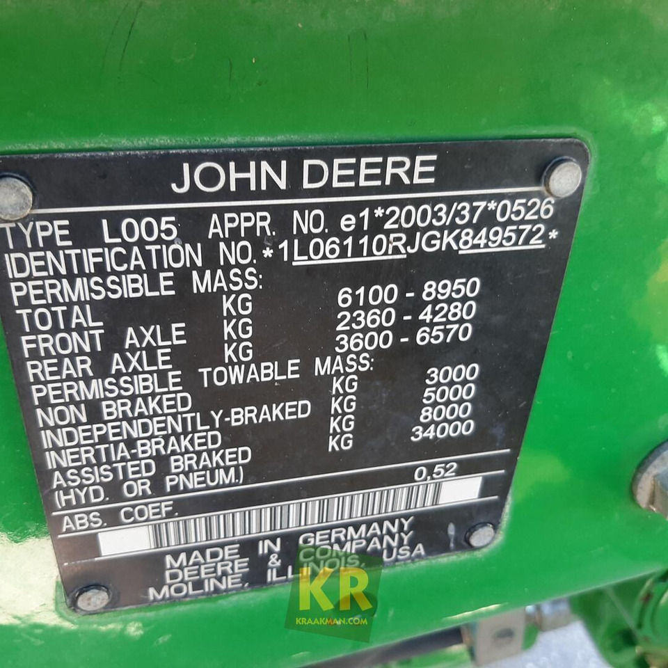 6110R John Deere - Traktor: das Bild 3 6110R John Deere - Traktor: das Bild 3