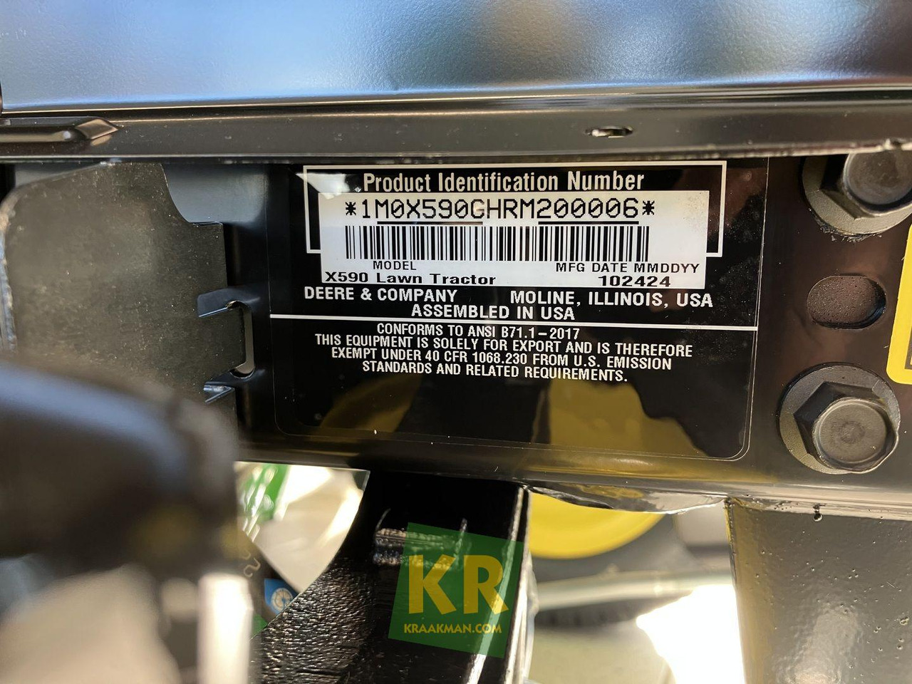 John Deere X590 - Rasenmäher: das Bild 2 John Deere X590 - Rasenmäher: das Bild 2