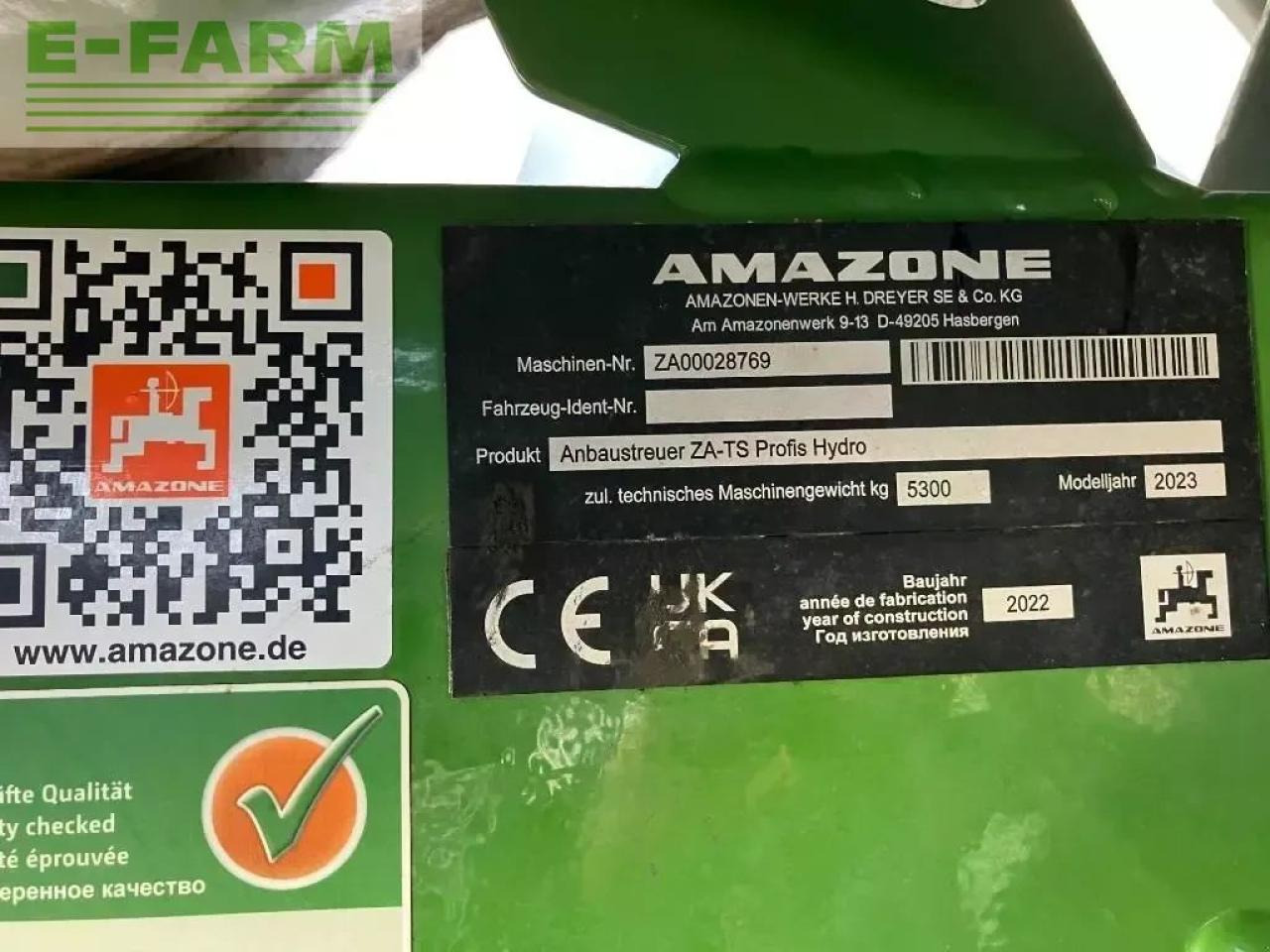 Amazone za-ts 4200 - Düngerstreuer: das Bild 4 Amazone za-ts 4200 - Düngerstreuer: das Bild 4