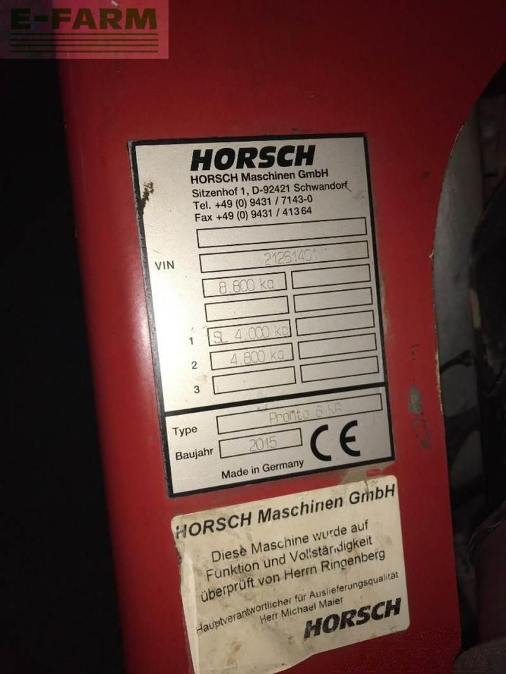 Horsch pronto 6 kr - Säkombination: das Bild 2 Horsch pronto 6 kr - Säkombination: das Bild 2