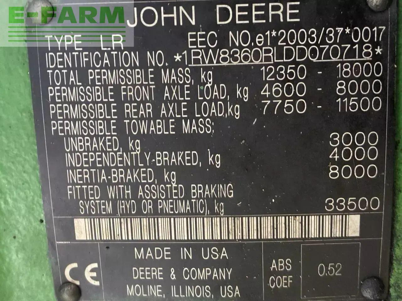John Deere 8360 - Traktor: das Bild 4 John Deere 8360 - Traktor: das Bild 4