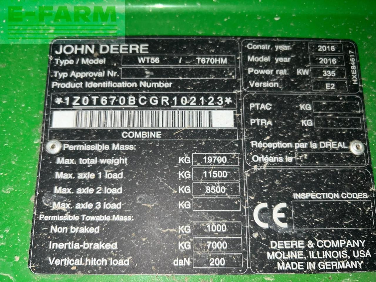 Mähdrescher John Deere T670: das Bild 11 Mähdrescher John Deere T670: das Bild 11