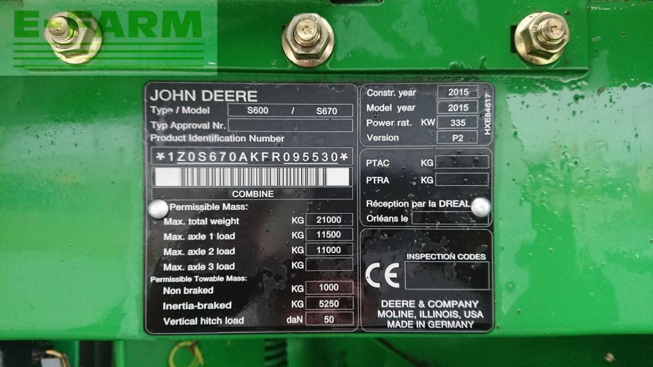 Mähdrescher John Deere s670 4wd + macdon fd75: das Bild 7 Mähdrescher John Deere s670 4wd + macdon fd75: das Bild 7