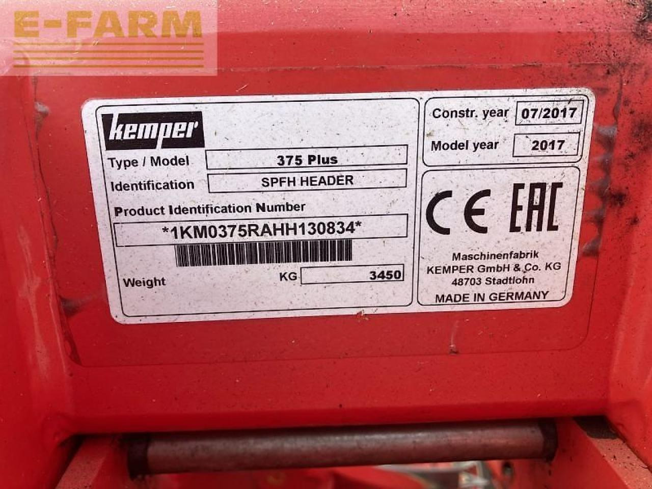 Ernteforsatz für Häcksler Kemper 375 plus: das Bild 26