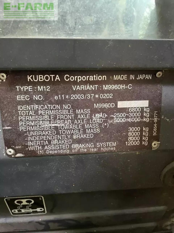 Kubota m9960 - Traktor: das Bild 5 Kubota m9960 - Traktor: das Bild 5