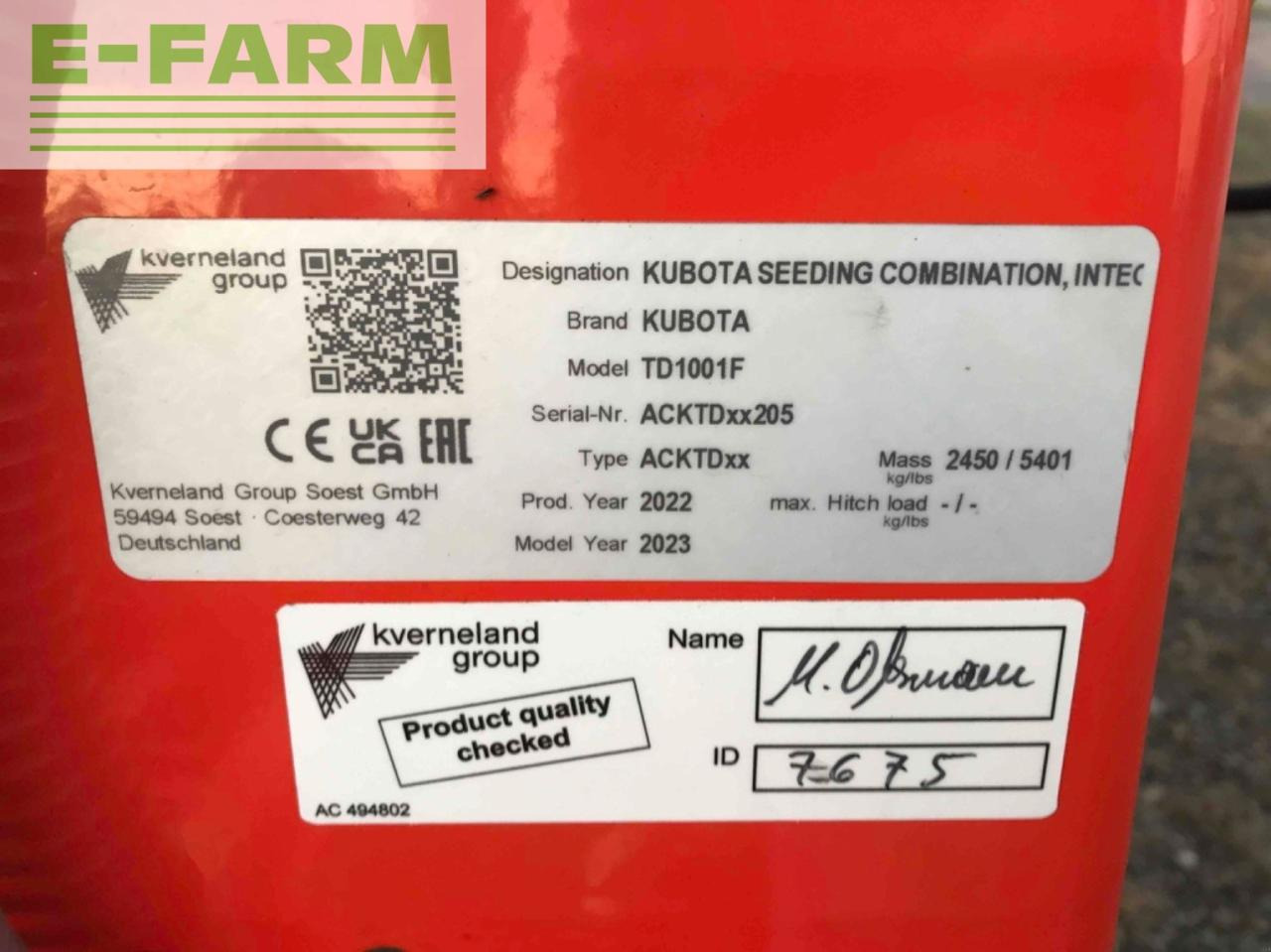 Kubota semoir à grains td1601f kubota - Einzelkornsämaschine: das Bild 5 Kubota semoir à grains td1601f kubota - Einzelkornsämaschine: das Bild 5