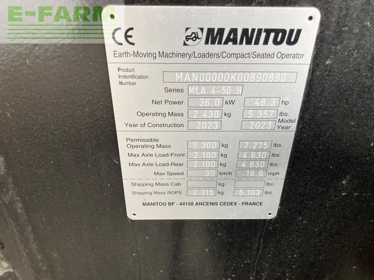 Minibagger Manitou manitou mla 4-50: das Bild 17