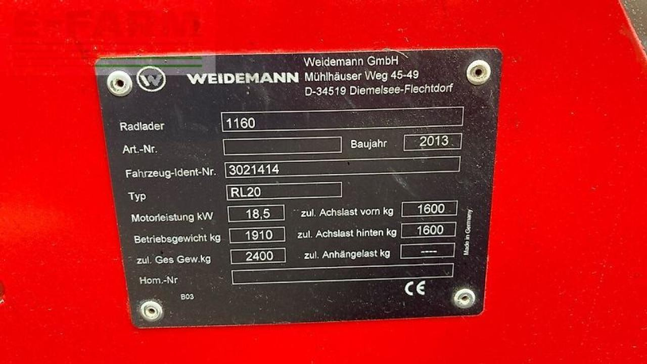 Minibagger Weidemann 1160: das Bild 12