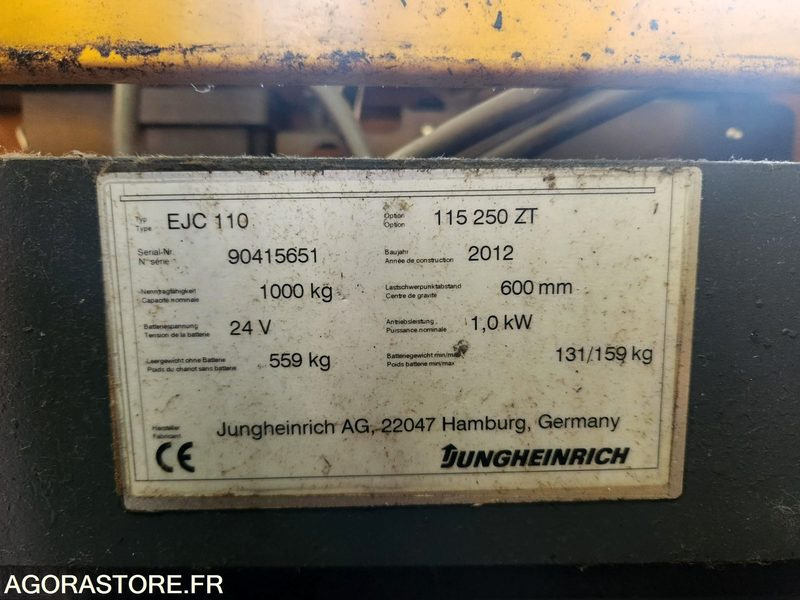 JUNGHIENRICH EJC 110 2500MM - Flurförderzeug: das Bild 3 JUNGHIENRICH EJC 110 2500MM - Flurförderzeug: das Bild 3