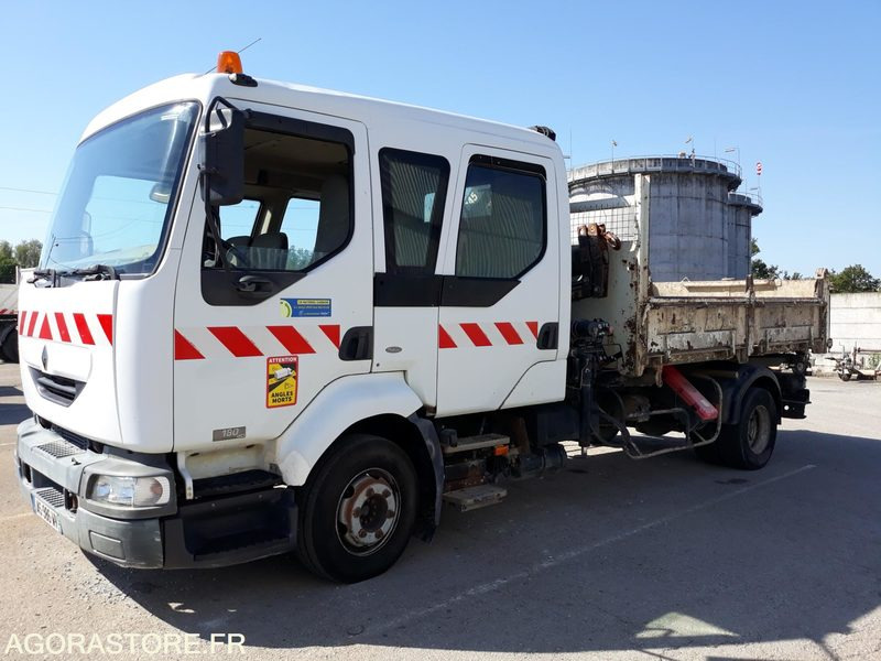 CAMION BI-BENNE + GRUE - PL RENAULT MILDIUM 180 DCI Db - 2003 / 263 610 KM - LKW: das Bild 2 CAMION BI-BENNE + GRUE - PL RENAULT MILDIUM 180 DCI Db - 2003 / 263 610 KM - LKW: das Bild 2