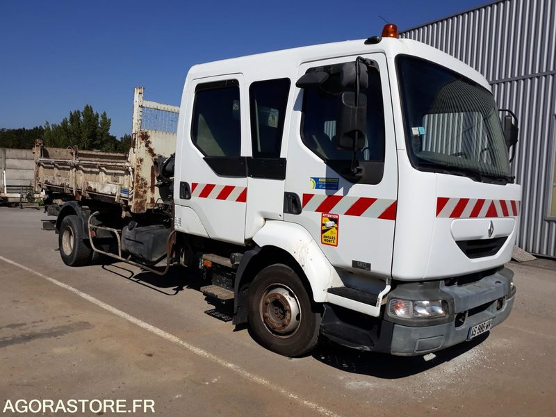 CAMION BI-BENNE + GRUE - PL RENAULT MILDIUM 180 DCI Db - 2003 / 263 610 KM - LKW: das Bild 1 CAMION BI-BENNE + GRUE - PL RENAULT MILDIUM 180 DCI Db - 2003 / 263 610 KM - LKW: das Bild 1