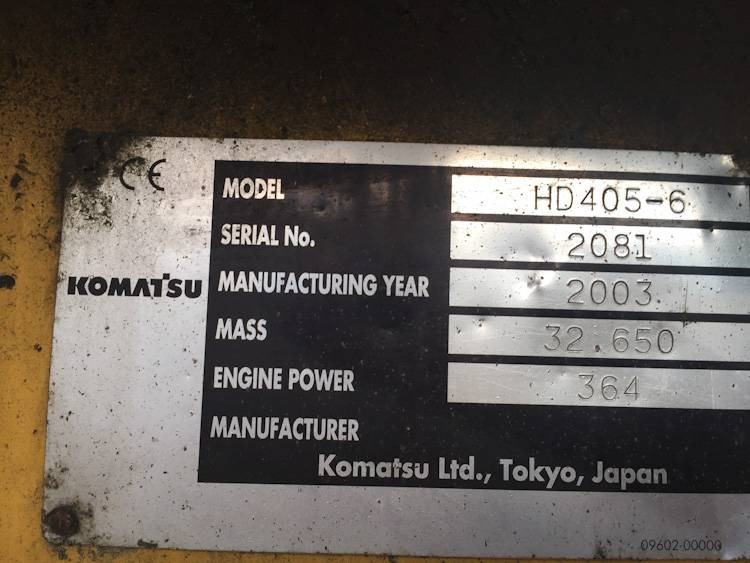 Komatsu HD405-6 - Dumper Starr: das Bild 5 Komatsu HD405-6 - Dumper Starr: das Bild 5