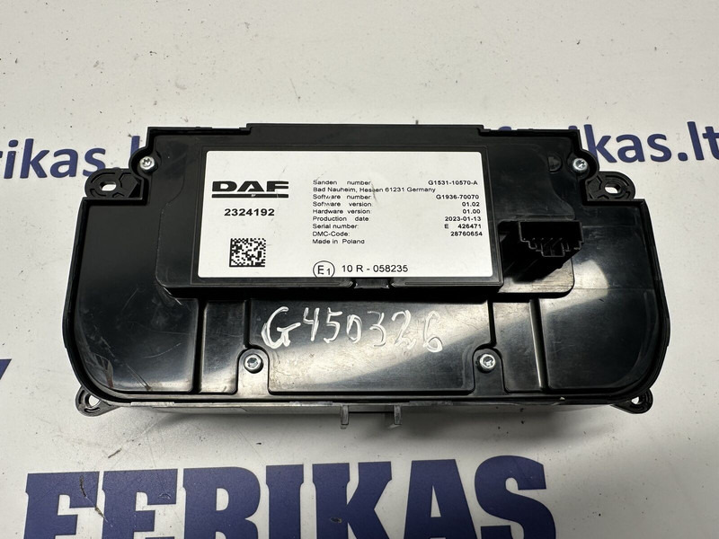 DAF AC, heater control, switch - Armaturenbrett für LKW: das Bild 2 DAF AC, heater control, switch - Armaturenbrett für LKW: das Bild 2