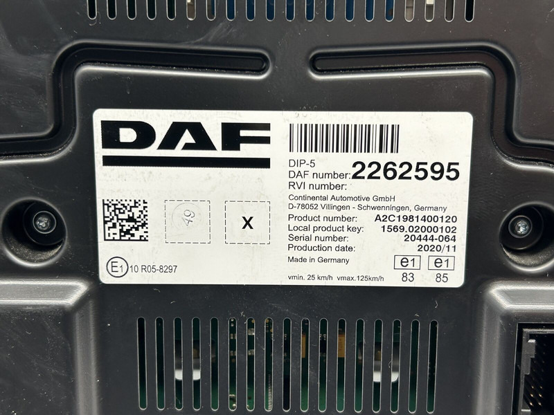 DAF instrumental cluster - Armaturenbrett für LKW: das Bild 3 DAF instrumental cluster - Armaturenbrett für LKW: das Bild 3