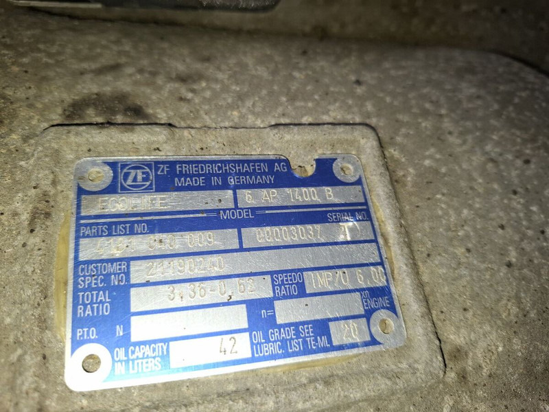 ZF 6070-054-023 - Getriebe: das Bild 5 ZF 6070-054-023 - Getriebe: das Bild 5