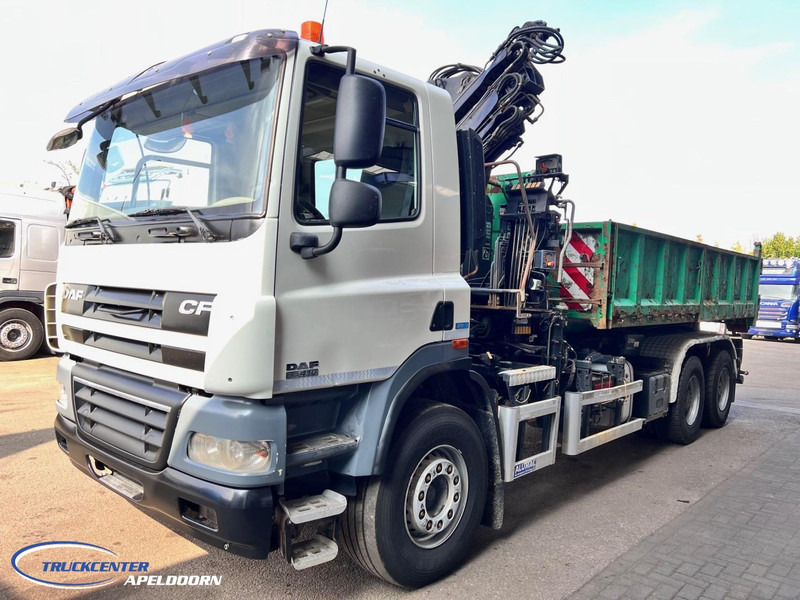 DAF CF 85.410 ATE, Hiab 166-3, 6x4 Big axle, Steel spring - Abrollkipper, Autokran: das Bild 3 DAF CF 85.410 ATE, Hiab 166-3, 6x4 Big axle, Steel spring - Abrollkipper, Autokran: das Bild 3