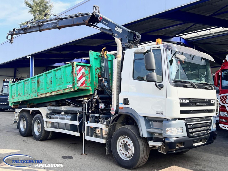 DAF CF 85.410 ATE, Hiab 166-3, 6x4 Big axle, Steel spring - Abrollkipper, Autokran: das Bild 1 DAF CF 85.410 ATE, Hiab 166-3, 6x4 Big axle, Steel spring - Abrollkipper, Autokran: das Bild 1