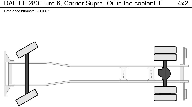 Kühlkoffer LKW DAF LF 280 Euro 6, Carrier Supra, Olie in het koelwater: das Bild 8