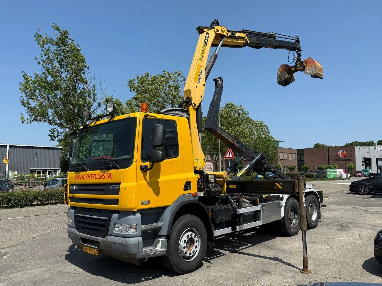 DAF CF 85.410 6X4 - EURO 5 + PALFINGER PK15500 + REM - Abrollkipper, Autokran: das Bild 5 DAF CF 85.410 6X4 - EURO 5 + PALFINGER PK15500 + REM - Abrollkipper, Autokran: das Bild 5