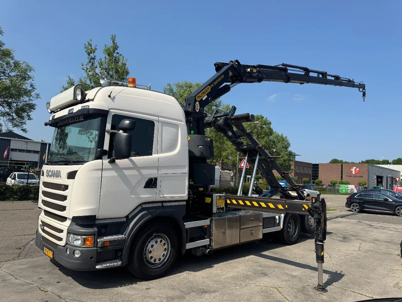 Scania R450 6X2 - EURO 6 + PALFINGER PK 32002-SH + REMO - Abrollkipper, Autokran: das Bild 1 Scania R450 6X2 - EURO 6 + PALFINGER PK 32002-SH + REMO - Abrollkipper, Autokran: das Bild 1