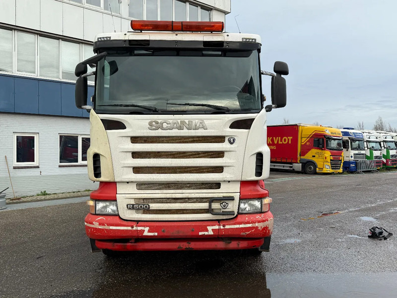 Scania R500 V8 8X4 + HIAB 220-5 + REMOTE + CABLELIFT - FULL STEEL SUSP. MANUAL GEAR. BIG AXLES - Seil Abrollkipper, Autokran: das Bild 5 Scania R500 V8 8X4 + HIAB 220-5 + REMOTE + CABLELIFT - FULL STEEL SUSP. MANUAL GEAR. BIG AXLES - Seil Abrollkipper, Autokran: das Bild 5