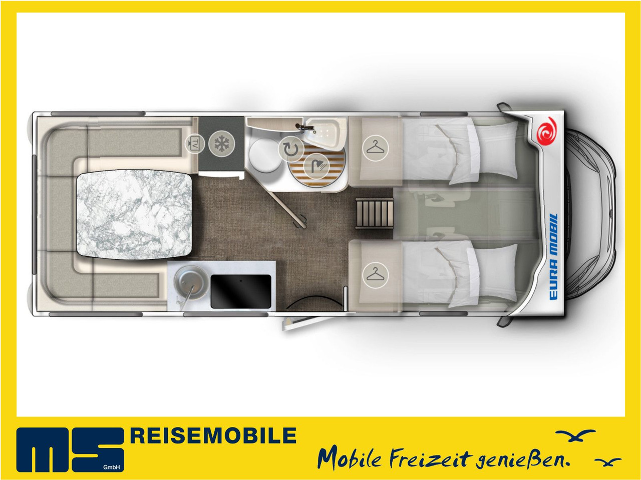 Eura Mobil ACTIVA ONE 650 HS /-2025-/ HECKSITZ&EINZELBETTEN - Alkoven Wohnmobil: das Bild 2 Eura Mobil ACTIVA ONE 650 HS /-2025-/ HECKSITZ&EINZELBETTEN - Alkoven Wohnmobil: das Bild 2