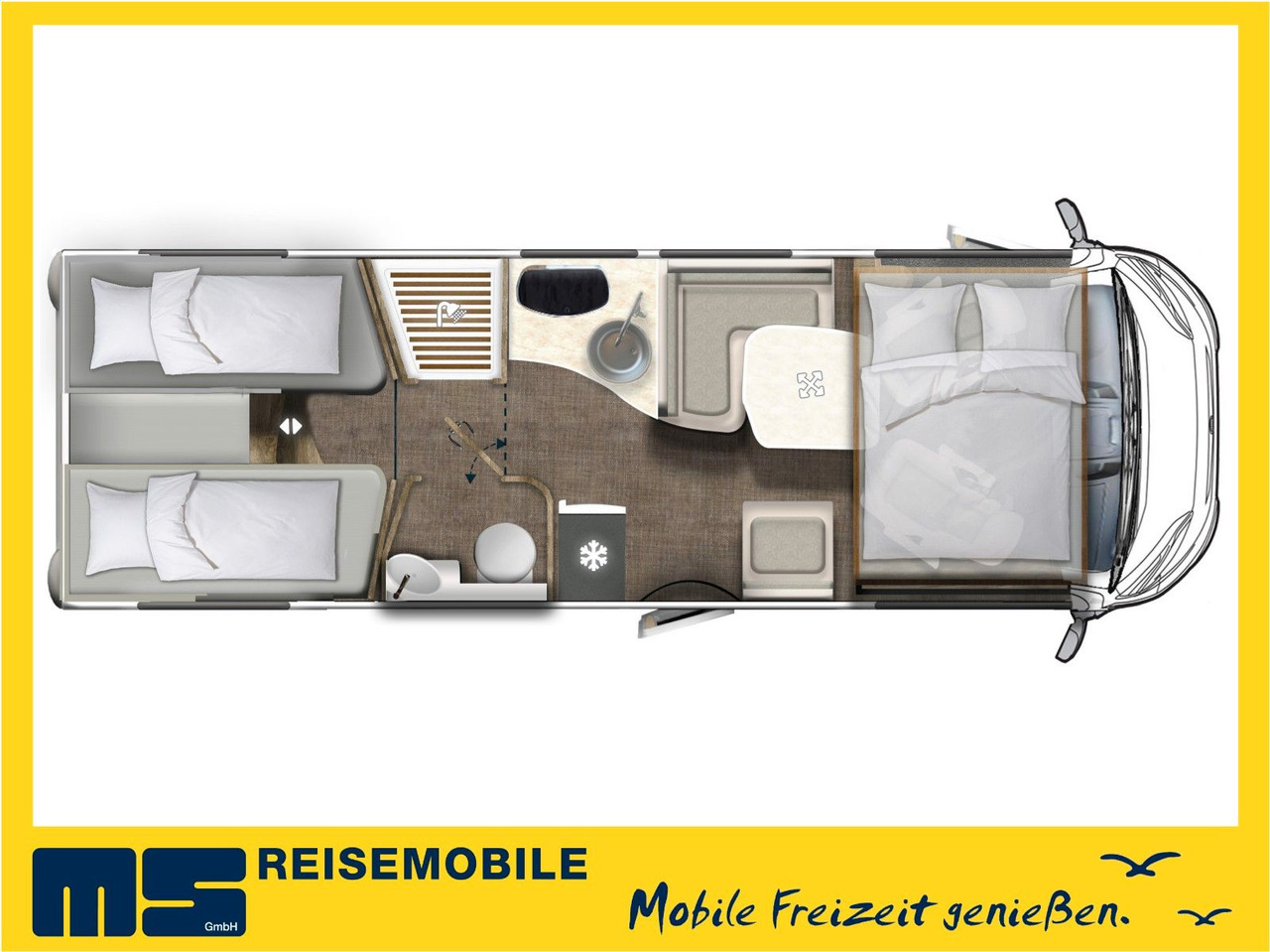 Eura Mobil INTEGRA LINE 720 EB /-2026-/180-8G/ EINZELBETTEN - Integriertes Wohnmobil: das Bild 2 Eura Mobil INTEGRA LINE 720 EB /-2026-/180-8G/ EINZELBETTEN - Integriertes Wohnmobil: das Bild 2