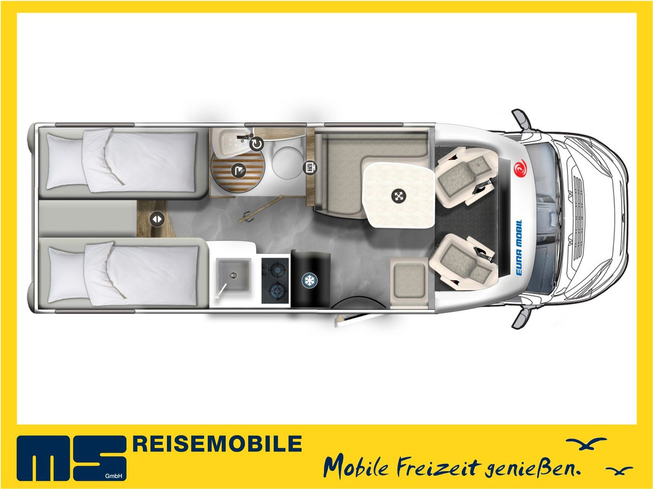 HYMER / ERIBA / HYMERCAR EXSIS T 588 / SAT / AHK / NAVI / EINZELBETTEN - Teilintegriertes Wohnmobil: das Bild 2 HYMER / ERIBA / HYMERCAR EXSIS T 588 / SAT / AHK / NAVI / EINZELBETTEN - Teilintegriertes Wohnmobil: das Bild 2