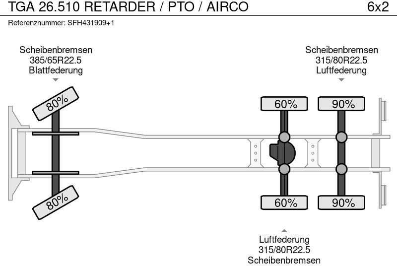 Fahrgestell LKW TGA 26.510 RETARDER / PTO / AIRCO: das Bild 12
