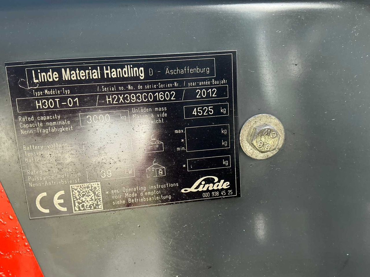 Gabelstapler 2012 LINDE H30T-01 FORKLIFT: das Bild 22 Gabelstapler 2012 LINDE H30T-01 FORKLIFT: das Bild 22