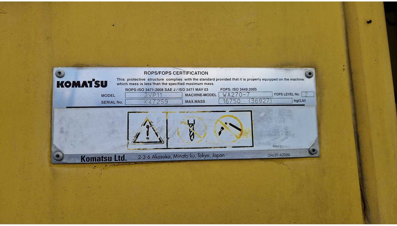 Radlader KOMATSU - WA270-7 - SHOVEL - 2017: das Bild 31