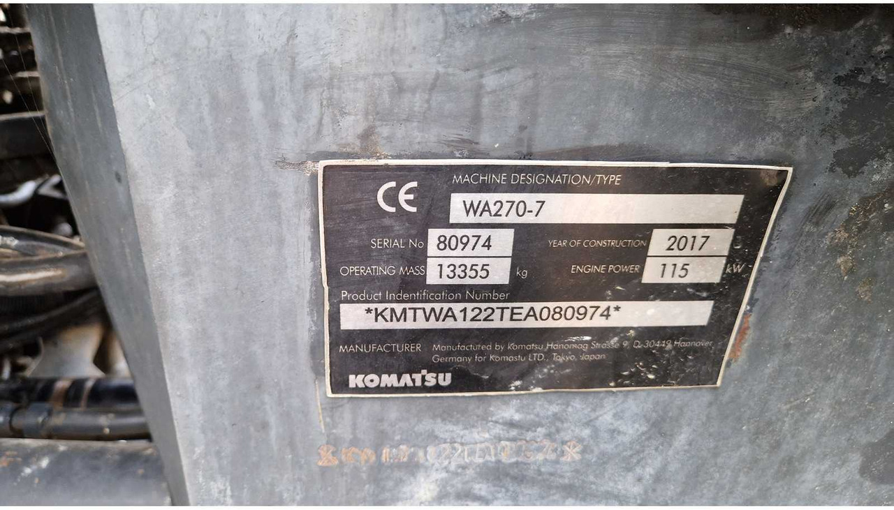 Radlader KOMATSU - WA270-7 - SHOVEL - 2017: das Bild 41