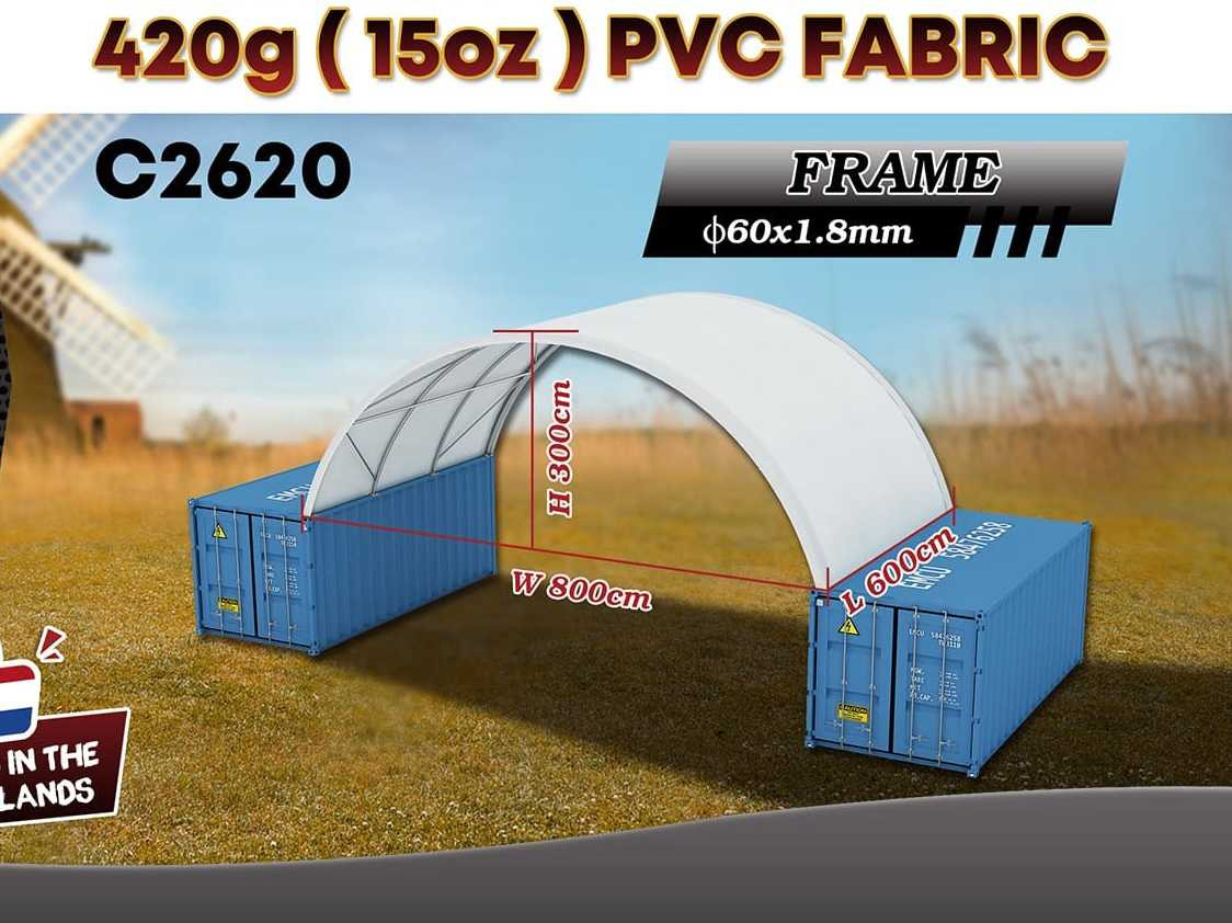 Rhino-Cross-Shelter C2620 - 6x8x3 m - Lagertank: das Bild 2 Rhino-Cross-Shelter C2620 - 6x8x3 m - Lagertank: das Bild 2