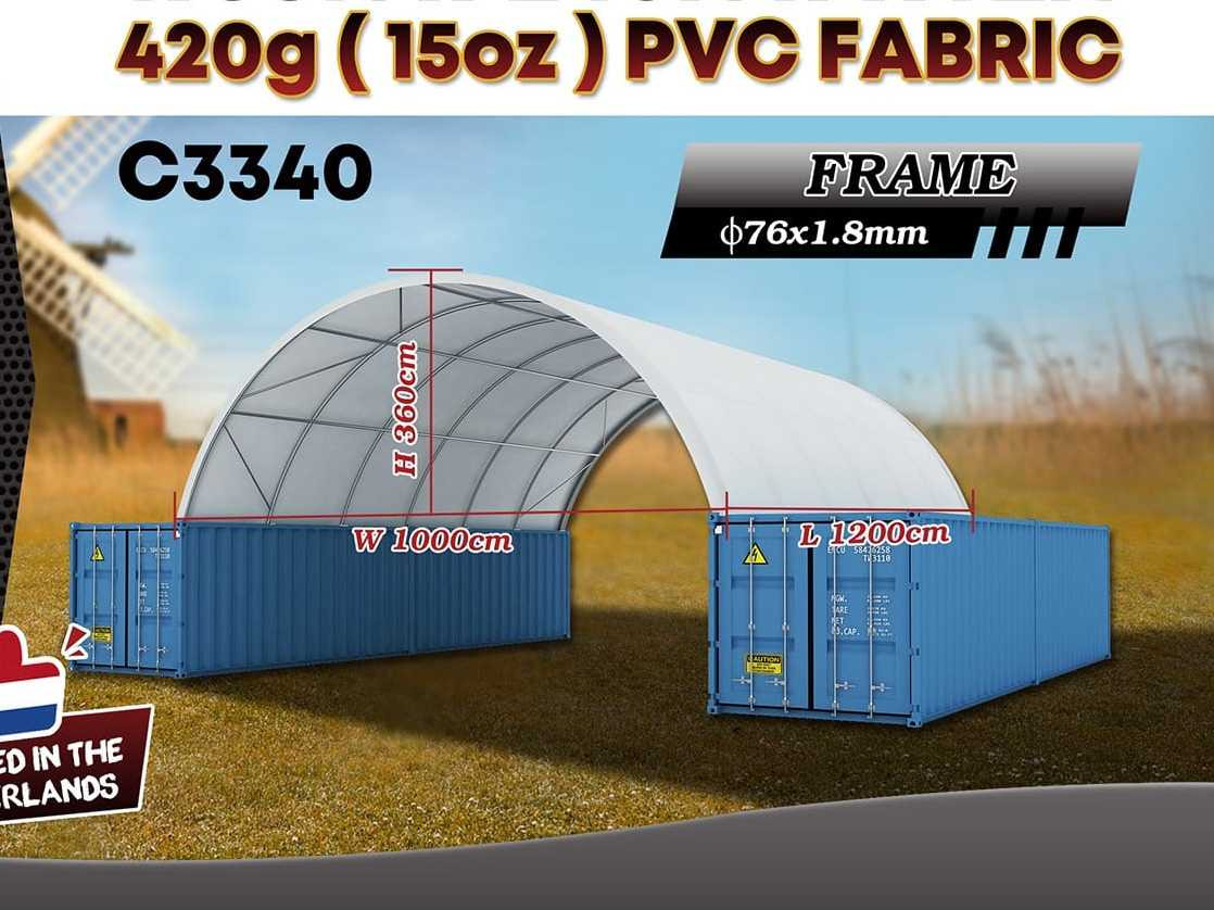 Rhino-Cross-Shelter C3340 - 12x10x3,6 m - Lagertank: das Bild 2 Rhino-Cross-Shelter C3340 - 12x10x3,6 m - Lagertank: das Bild 2