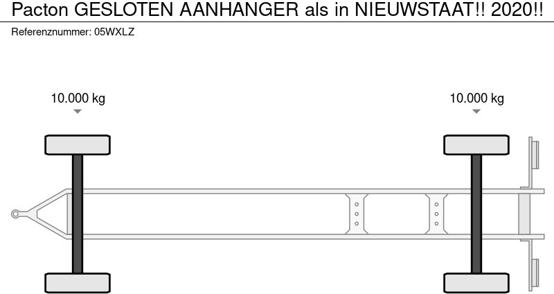 Koffer Anhänger Pacton GESLOTEN AANHANGER als in NIEUWSTAAT!! 2020!!: das Bild 6