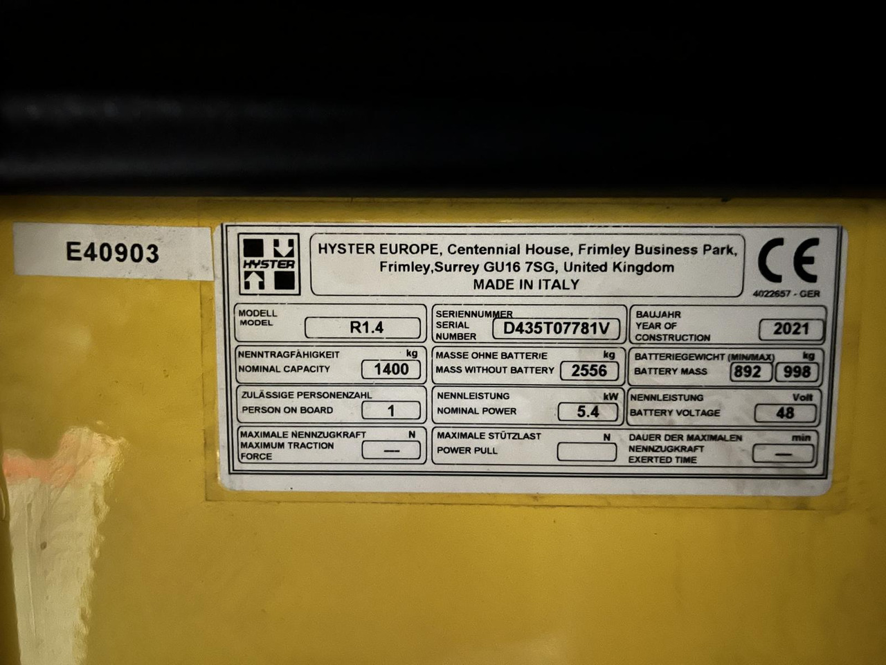 Schubmaststapler Hyster R1.4: das Bild 6