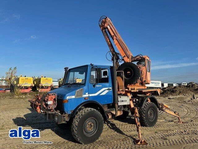Unimog U 1450 4x4, Zug & Bergwinde, Kran, Greifer, AH - Baumaschine: das Bild 1 Unimog U 1450 4x4, Zug & Bergwinde, Kran, Greifer, AH - Baumaschine: das Bild 1