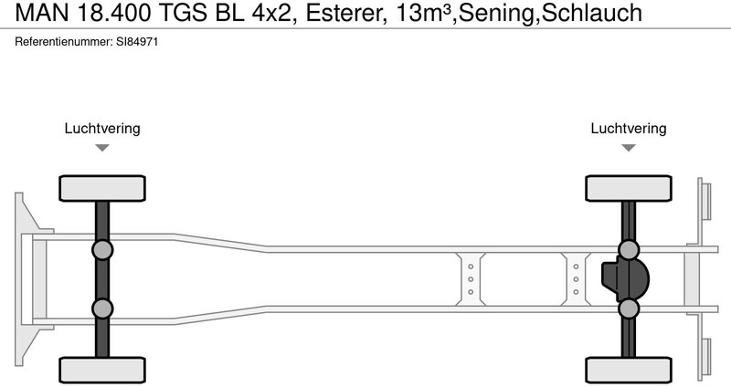 Tankwagen MAN 18.400 TGS BL 4x2, Esterer, 13m³,Sening,Schlauch: das Bild 19 Tankwagen MAN 18.400 TGS BL 4x2, Esterer, 13m³,Sening,Schlauch: das Bild 19