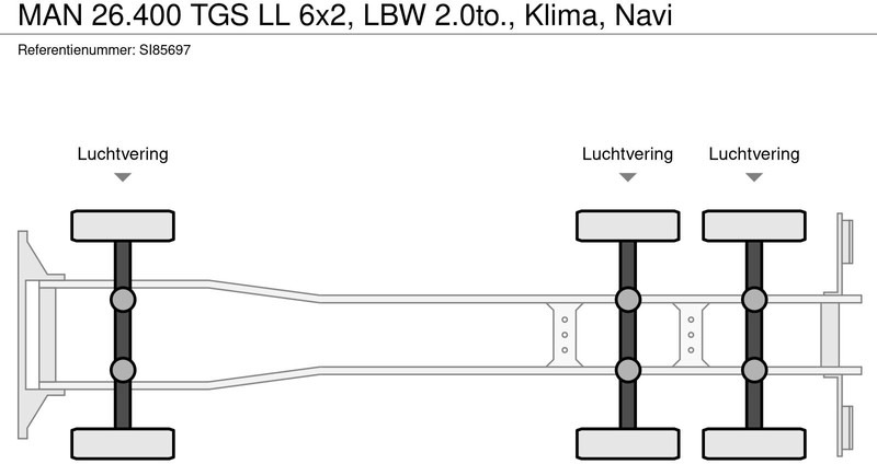 Plane LKW MAN 26.400 TGS LL 6x2, LBW 2.0to., Klima, Navi: das Bild 20 Plane LKW MAN 26.400 TGS LL 6x2, LBW 2.0to., Klima, Navi: das Bild 20