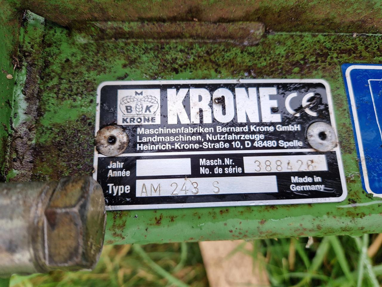 Krone AM 243S - Mähwerk: das Bild 5 Krone AM 243S - Mähwerk: das Bild 5